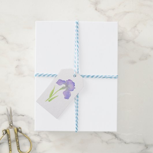 Violet Iris Cadeaulabel (Met Touw)