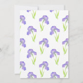 Violet Iris en Iris Pattern Kaart (Achterkant)
