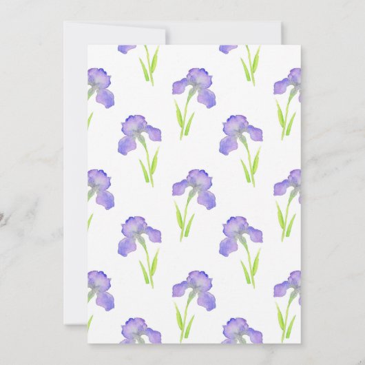 Violet Iris en Iris Pattern Kaart (Achterkant)