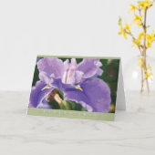 Violet Iris Note Card Kaart (Gele Bloem)