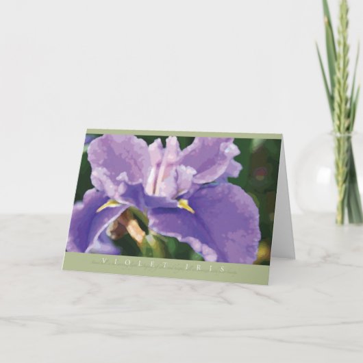 Violet Iris Note Card Kaart (Voorkant)