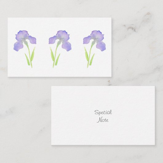 Violet Iris Note Card Notitiekaartje (Voorkant / Achterkant)