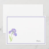 Violet Iris Notitiekaartje (Voorkant / Achterkant)