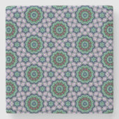 Violet Jewel Tile Pattern Stenen Onderzetter (Voorkant)