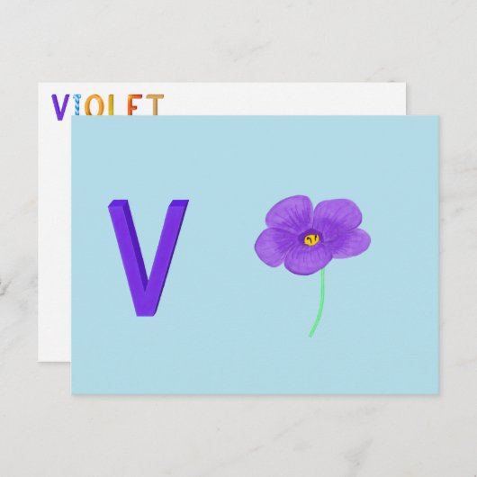 Violet Kaart (Voorkant / Achterkant)