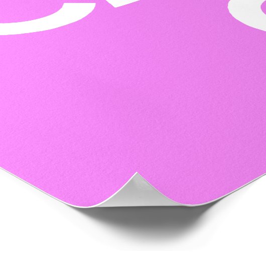 Violet kalm houden en doorgaan poster (Hoek)