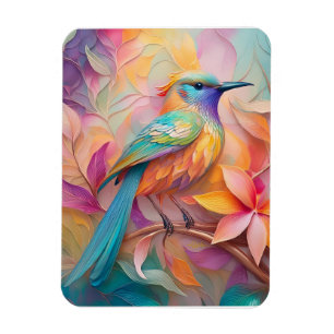 Violet Keelzangende Zangvogel Fantasie Vogel Magneet