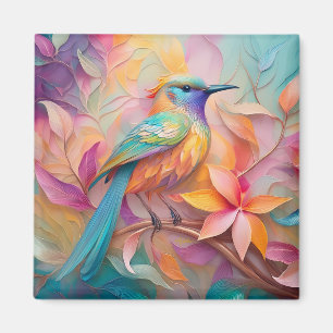Violet Keelzangende Zangvogel Fantasie Vogel Magneet