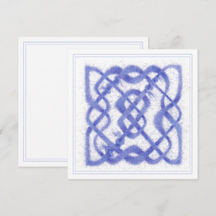 VIOLET KELTISCHE KNOOP 5.25" Vierkante Platte Kaar Feestdagenkaart