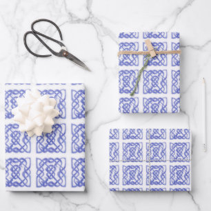 VIOLET KELTISCHE KNOOP Flat Sheet wrapping papier Inpakpapier Vel
