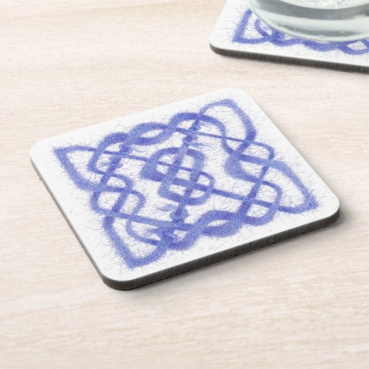 VIOLET KELTISCHE KNOOP Hard Plastic Onderzetters (Linkerzijde)