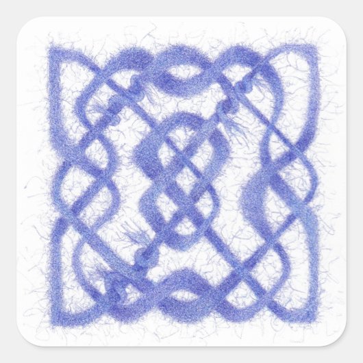 VIOLET KELTISCHE KNOOP Kleine vierkante Stickers (Voorkant)