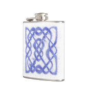 VIOLET KELTISCHE KNOOP Vinyl gewikkelde kolf Heupfles (Links)