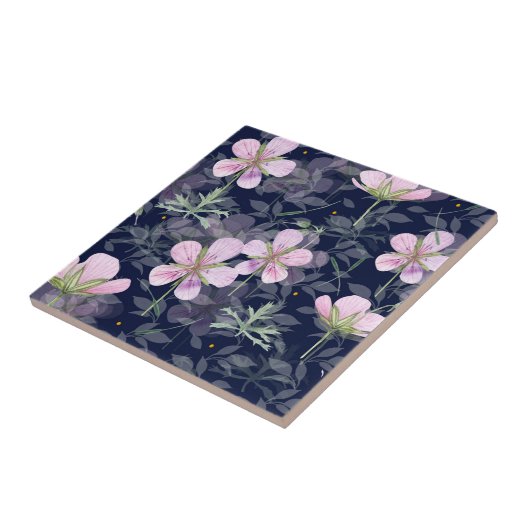 Violet keramische tegel tegeltje (Zijkant)