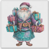 Violet Kerst sticker voor Feestdagen (Voorkant)