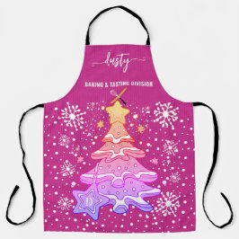 Violet Kerstboom Cookie Baking Crew Sneeuwvlok Schort