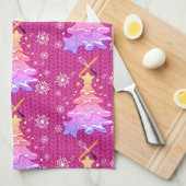Violet Kerstboom Cookie Baking Crew Sneeuwvlok Theedoek (Quarter Fold)