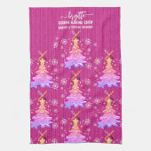 Violet Kerstboom Cookie Baking Crew Sneeuwvlok Theedoek (Verticaal)