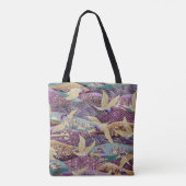 violet kimono textiel elegant tote bag (Achterkant)