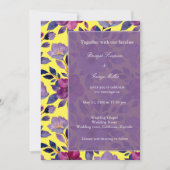 Violet Kleurrijke Wildflower Groen Bruiloft Kaart (Voorkant)