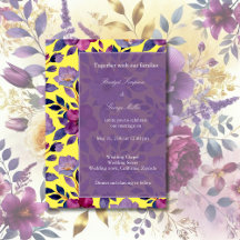 Violet Kleurrijke Wildflower Groen Bruiloft