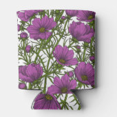Violet kosmos bloemen blikjeskoeler (Achterkant)