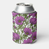 Violet kosmos bloemen blikjeskoeler (Blikje Achterkant)