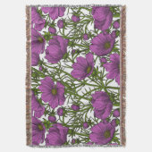 Violet kosmos bloemen deken (Voorkant Verticaal)