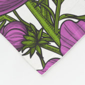 Violet kosmos bloemen fleece deken (Hoek)
