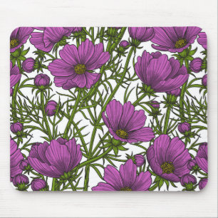Violet kosmos bloemen muismat