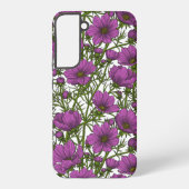 Violet kosmos bloemen samsung galaxy hoesje (Achterkant)