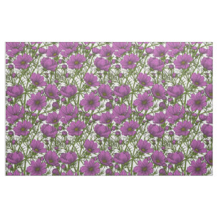 Violet kosmos bloemen stof