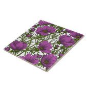 Violet kosmos bloemen tegeltje (Zijkant)