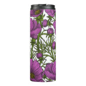 Violet kosmos bloemen thermosbeker (Achterkant)