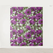 Violet kosmos bloemen wandkleed (Voorkant)