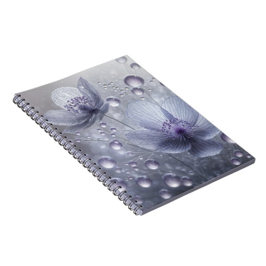 Violet Kosmos en Dew Drops Notitieboek (Rechterzijde)