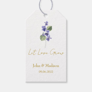 Violet   Laat liefde huwelijkszaad groeien  Cadeaulabel