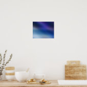 Violet, laatblauw en grijs Abstract gloed Poster (Keuken)