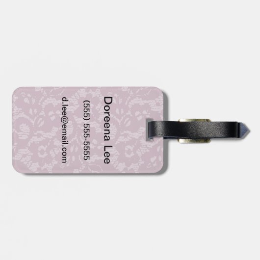 Violet lace bagagelabel (Achterkant horizontaal)