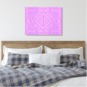 VIOLET LACE - Digitale fractale kunst - Canvas Afdruk (Insitu (Slaapkamer))
