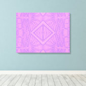 VIOLET LACE - Digitale fractale kunst - Canvas Afdruk (Insitu (Houten vloer))