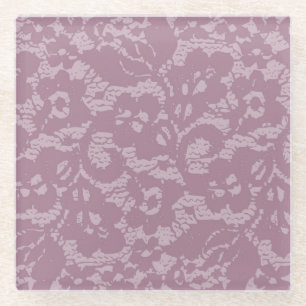 Violet lace glazen onderzetter