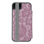 Violet lace incipio iPhone portemonnee hoesje (Agenda Achterkant)