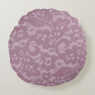 Violet lace rond kussen