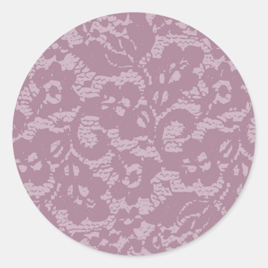 Violet lace ronde sticker (Voorkant)