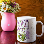 Violet Lavendel Bloeit Inspirerend Bloemen Quote Koffiemok