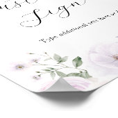 Violet Lavendel Bloemen Aangepaste Tekst Teken Poster (Hoek)
