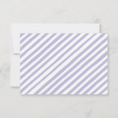 Violet lavendel bloemenbruiloft RSVP bijsluiter ka (Achterkant)