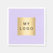 Violet lavendel café bar business logo servet (Voorkant)