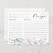 Violet Lavendel Flowers Vrijgezellenfeest Recepten (Voorkant / Achterkant)